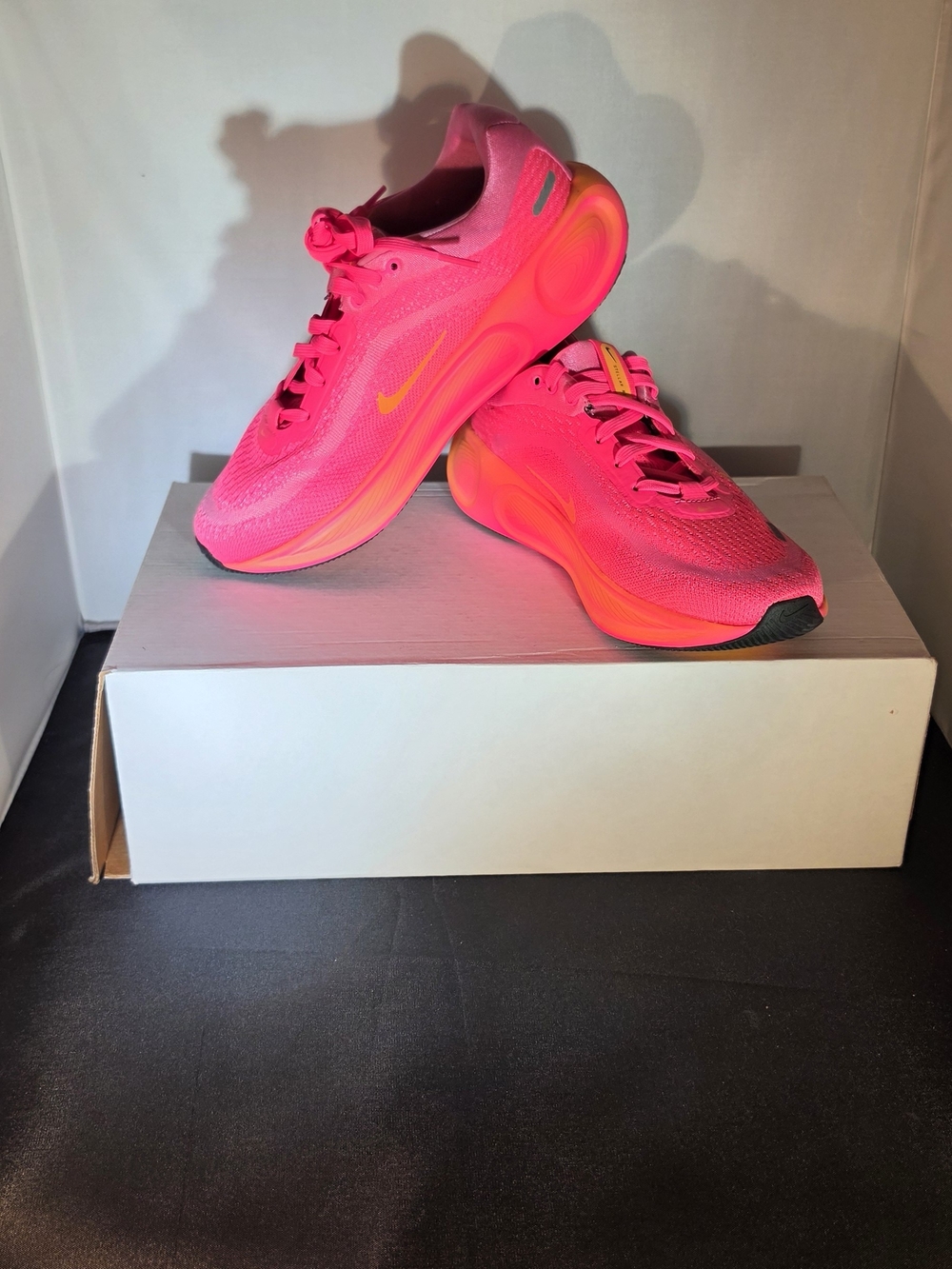 Nike Kids Hot Pink and Neon Orange Gradient Sneakers